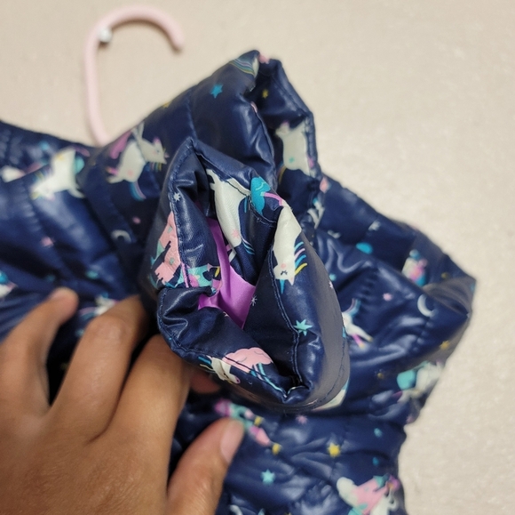 Cat & Jack Unicorn Puffer Lined Coat Toddler Size 18 M - Picture 6 of 6